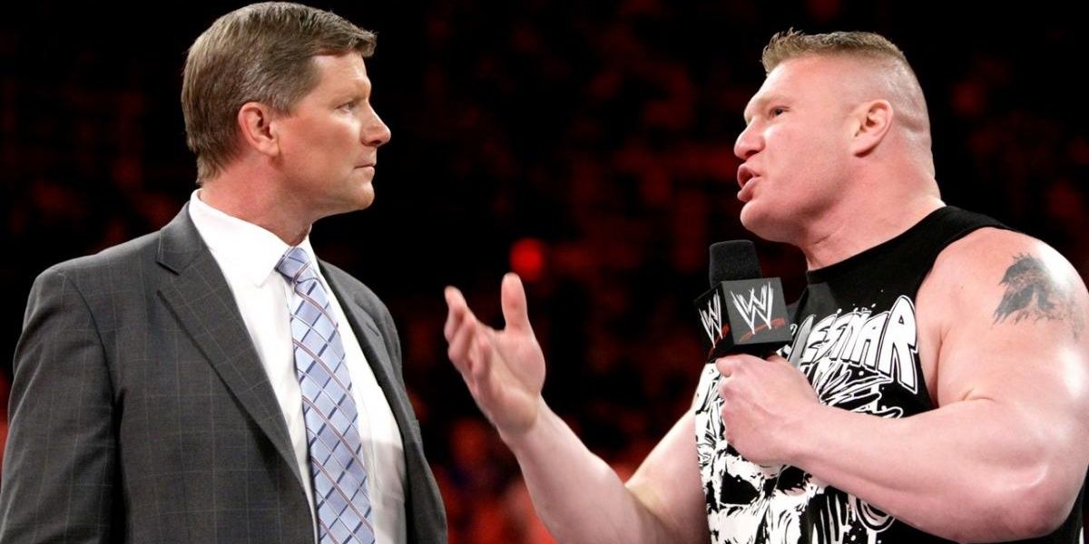 John Laurinaitis and Brock Lesnar together Cropped