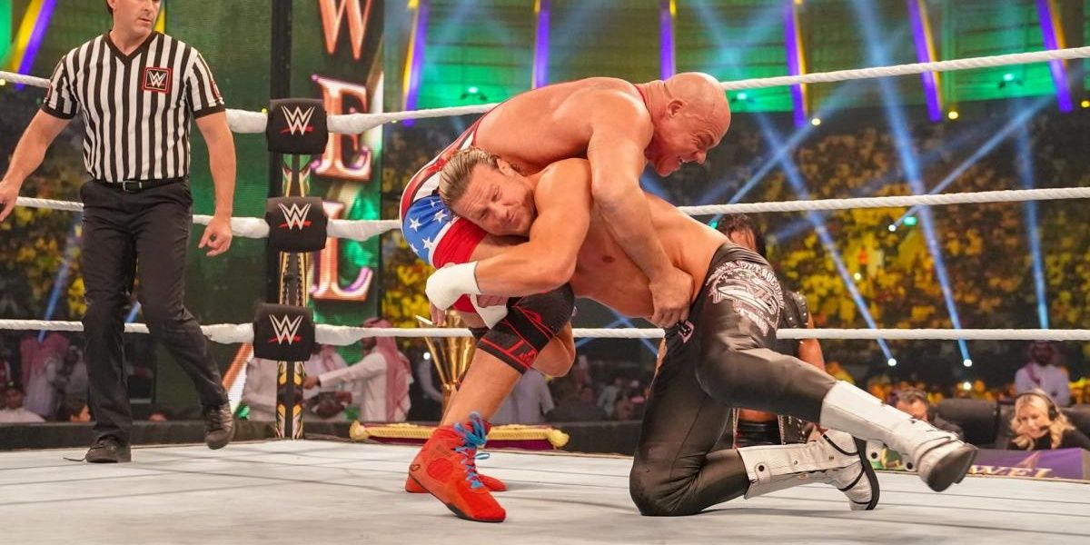 Kurt Angle wrestling Dolph Ziggler Cropped