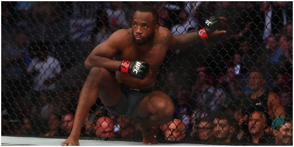 Leon Edwards in the octagon