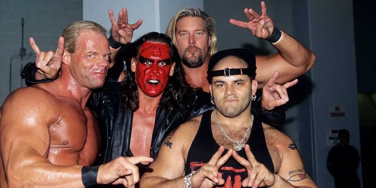 Lex Luger, Sting, Konnan and Kevin Nash as NWO Wolfpac