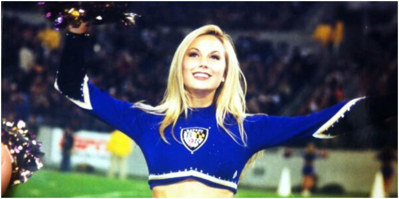 Stacy As A Ravens' Cheerleader