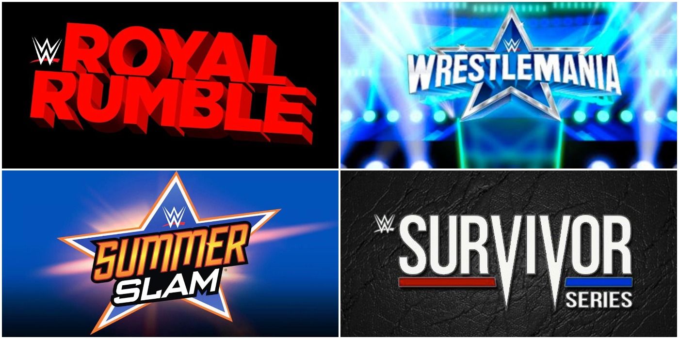 WWE Big Four Logos, Royal Rumble Summerslam Wrestlemania Survivor Series