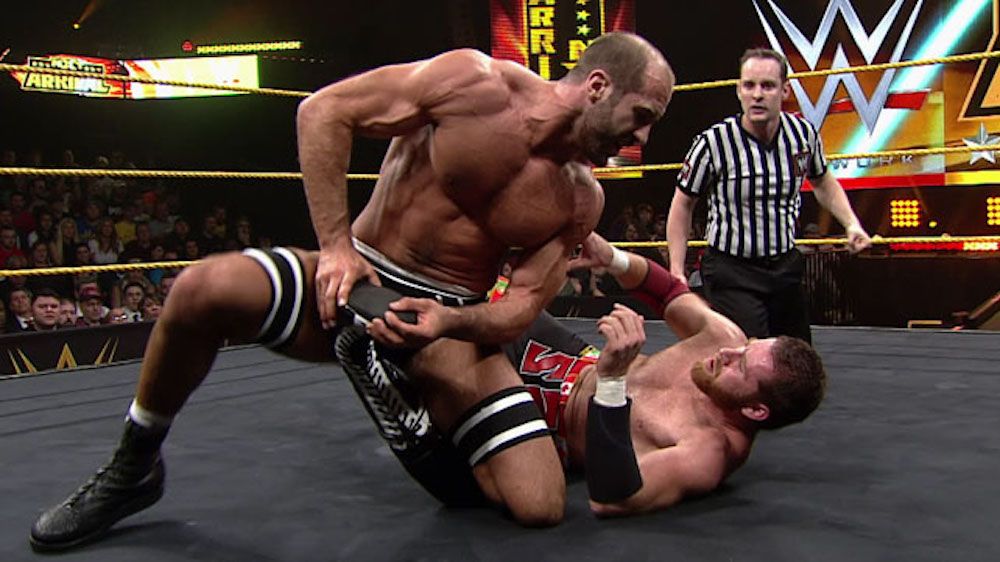 Cesaro taking on Sami Zayn (NXT ArRIVAL, 2/27/2014)