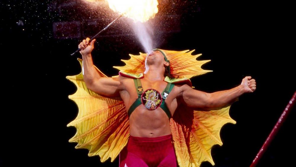 Ricky Steamboat breathes fire as The Dragon