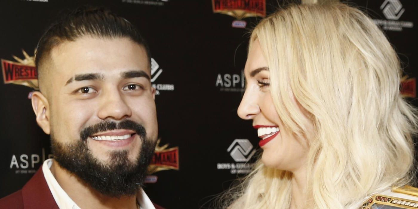 Andrade and Charlotte smiling