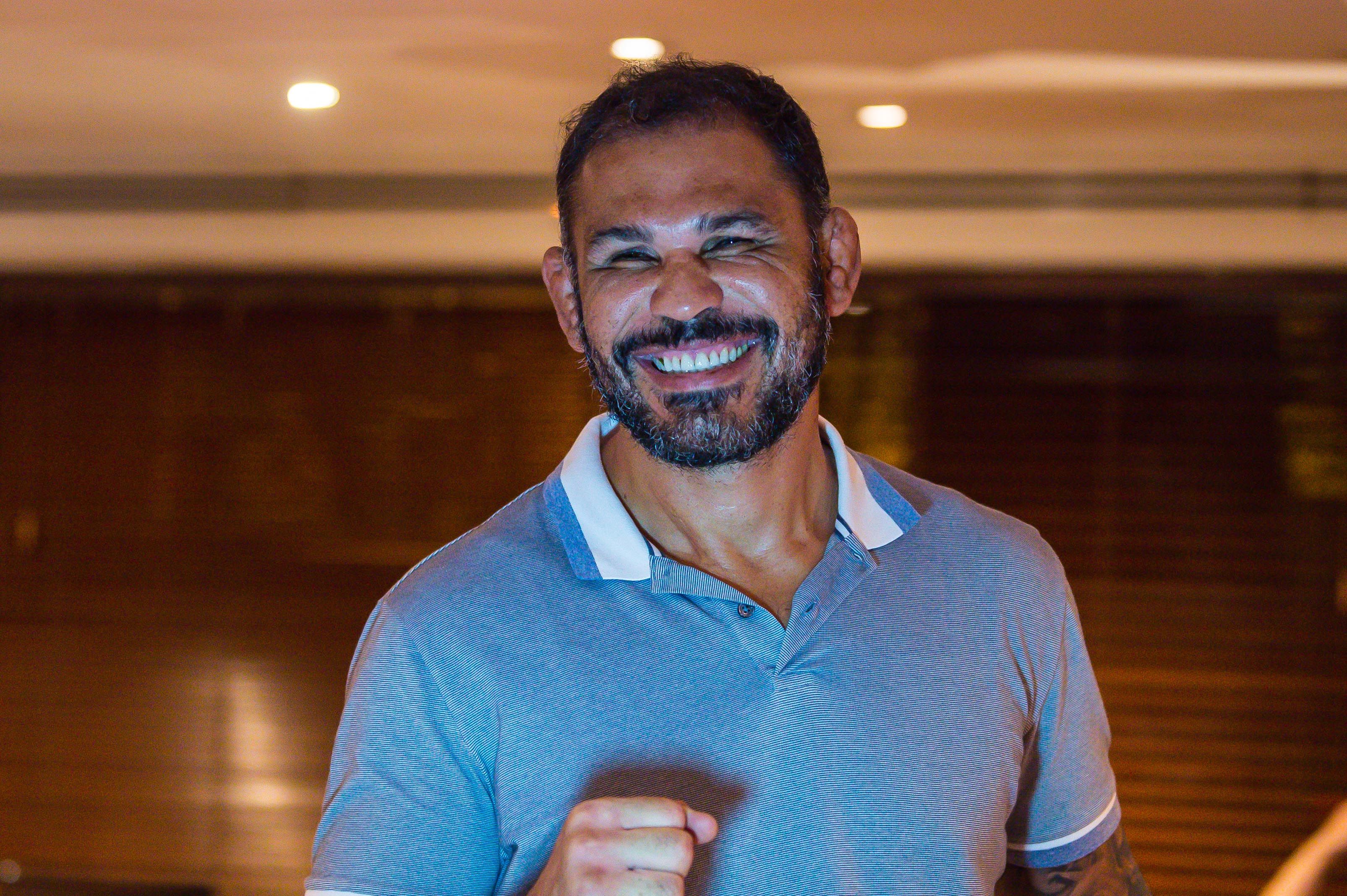 Antonio Rodrigo Minotauro Nogueira in the press room during UFC Fight Night