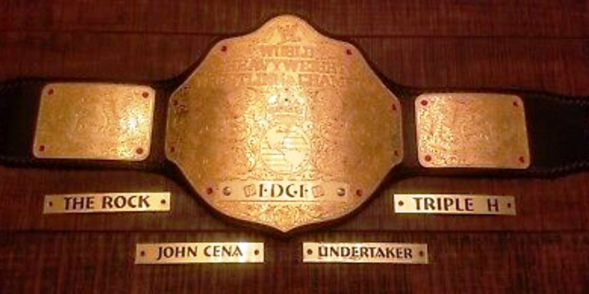 Big Gold Belt With Name Plates