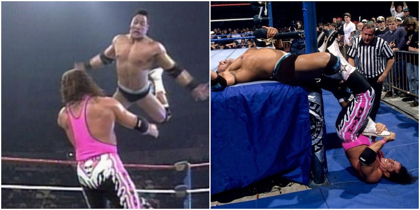 Bret Hart vs The Rock WWF Raw