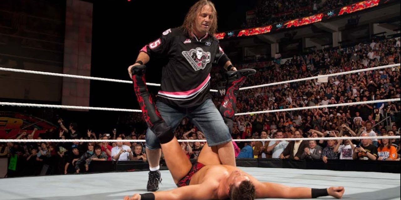 Bret Hart wrestling The Miz Cropped