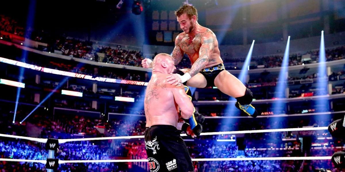 Brock Lesnar v CM Punk SummerSlam 2013 Cropped