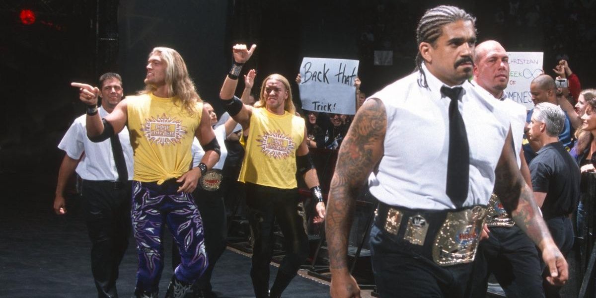 Edge, Christian, And Right To Censor v The Hardy Boyz & The Dudley Boyz Survivor Series 2000 Cropped