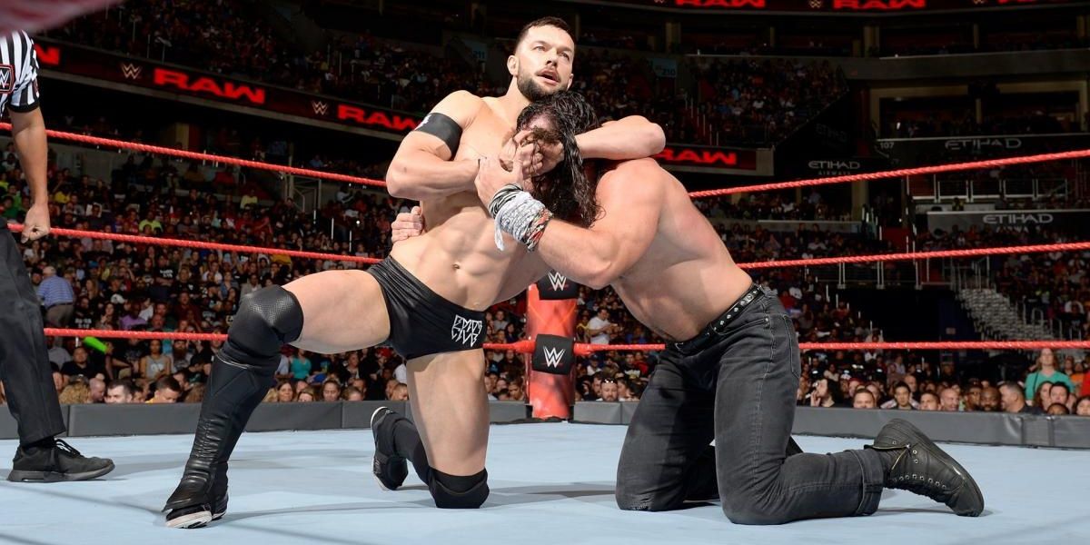 Finn Balor wrestling Elias Cropped