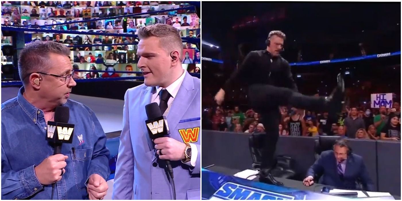 Pat McAfee Michael Cole Smackdown WWE Commentary