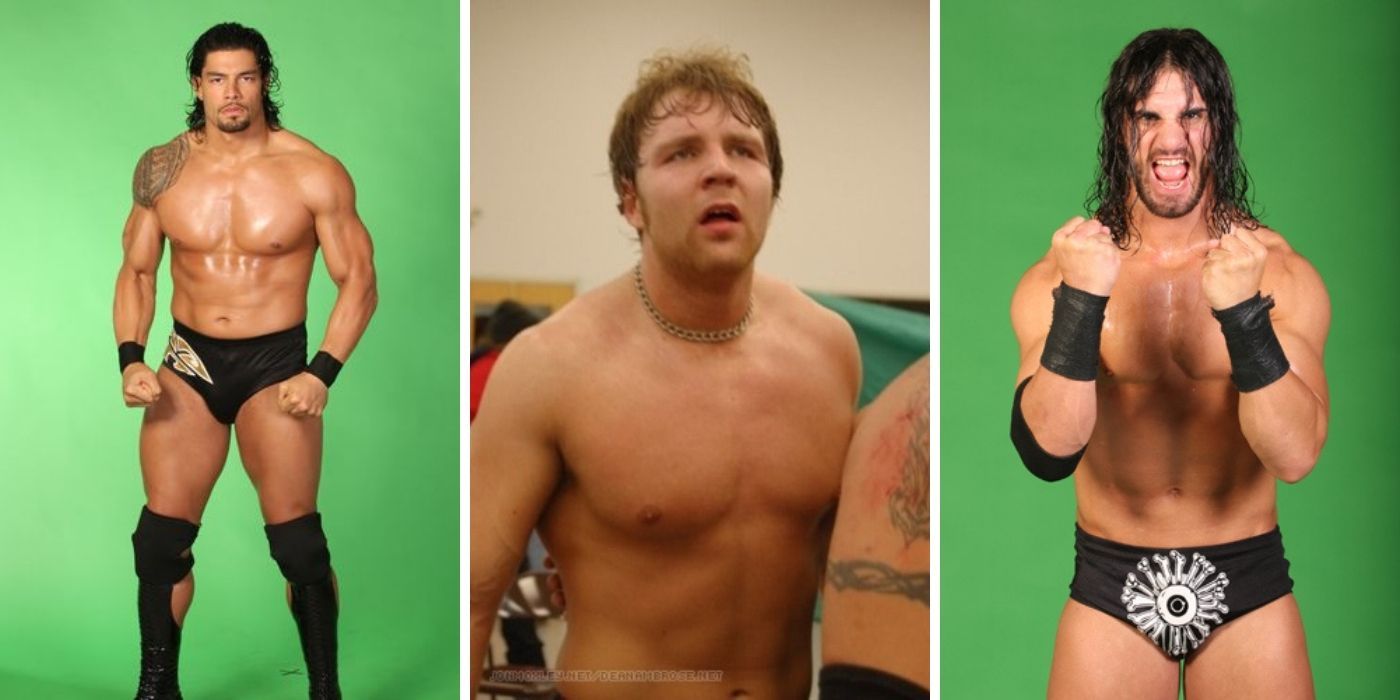 Roman Reigns Seth Rollins Jon Moxley before The Shield