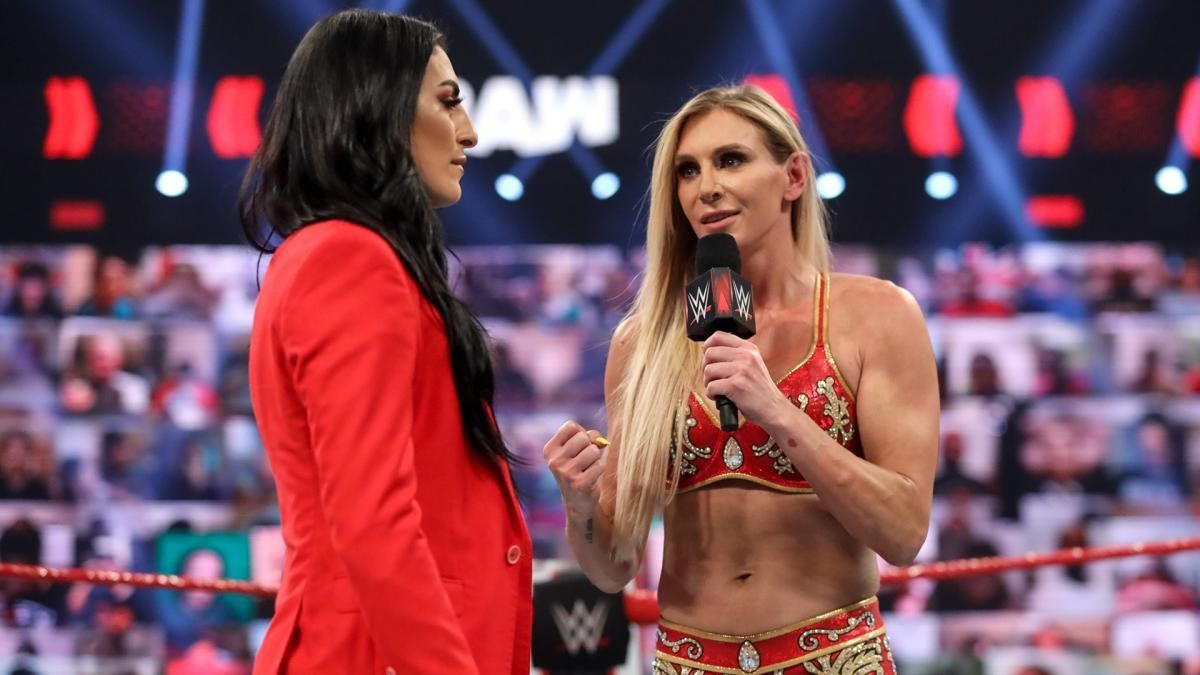 Sonya Deville and Charlotte Flair on Raw