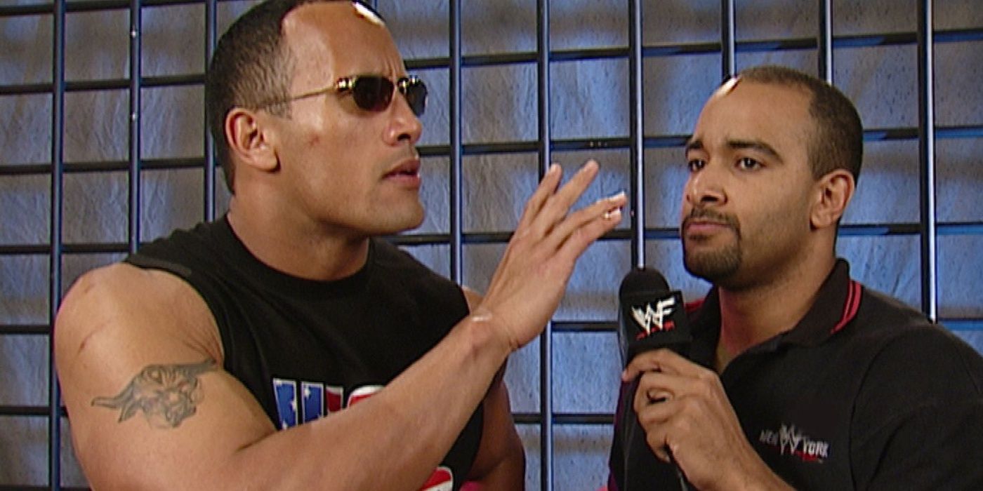 The Rock and Coach backstage