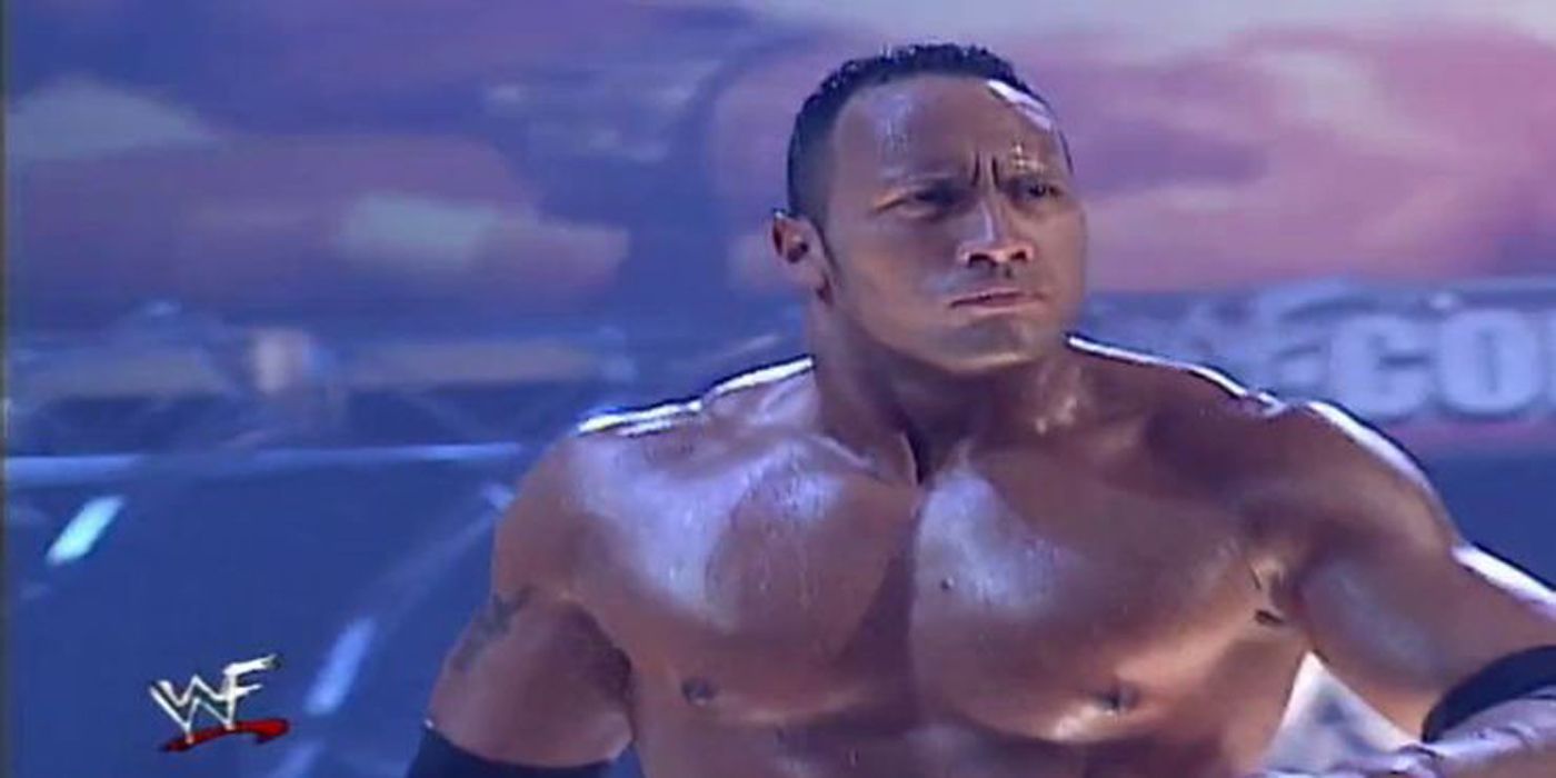 The Rock coming to the ring in WWE