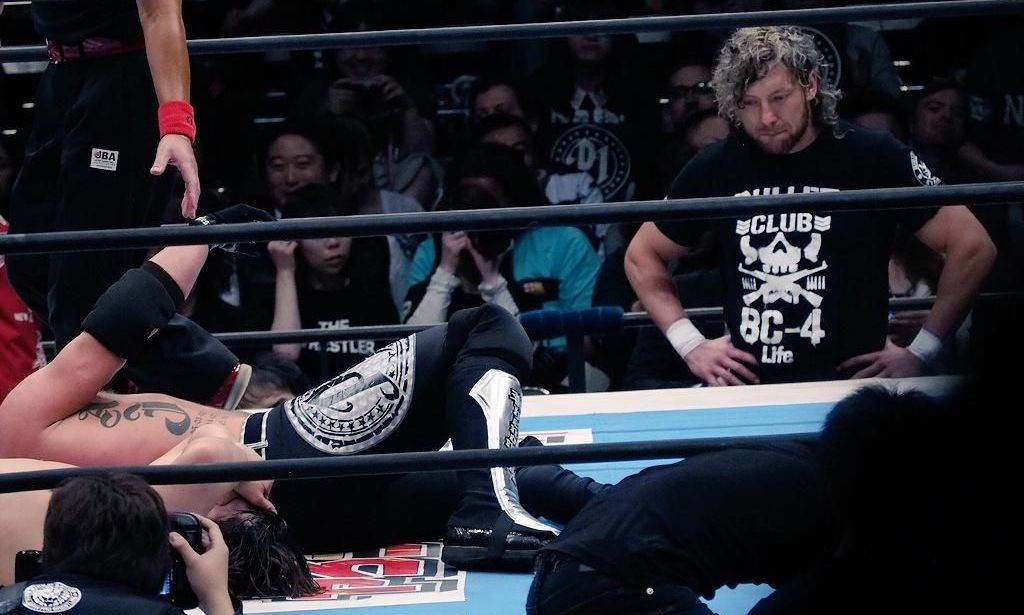 Kenny Omega betrays Kota Ibushi during his match with AJ Styles