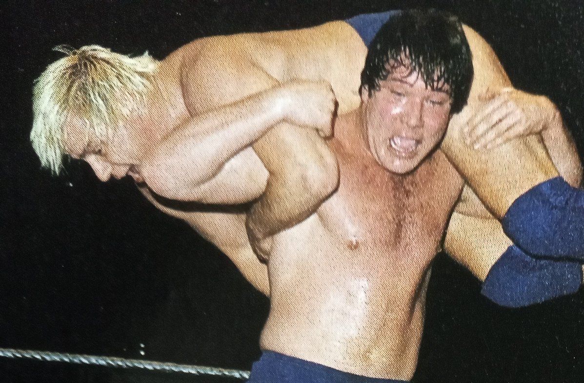 Ted DiBiase wrestles Pat Patterson in 1979 WWE