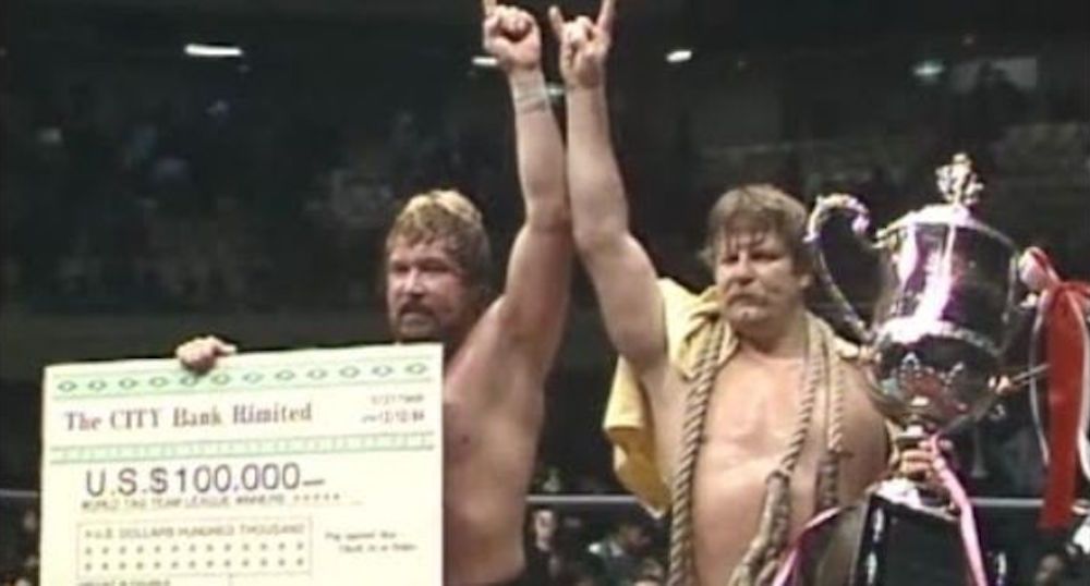 Ted DiBiase and Stan Hansen in All-Japan Pro Wrestling