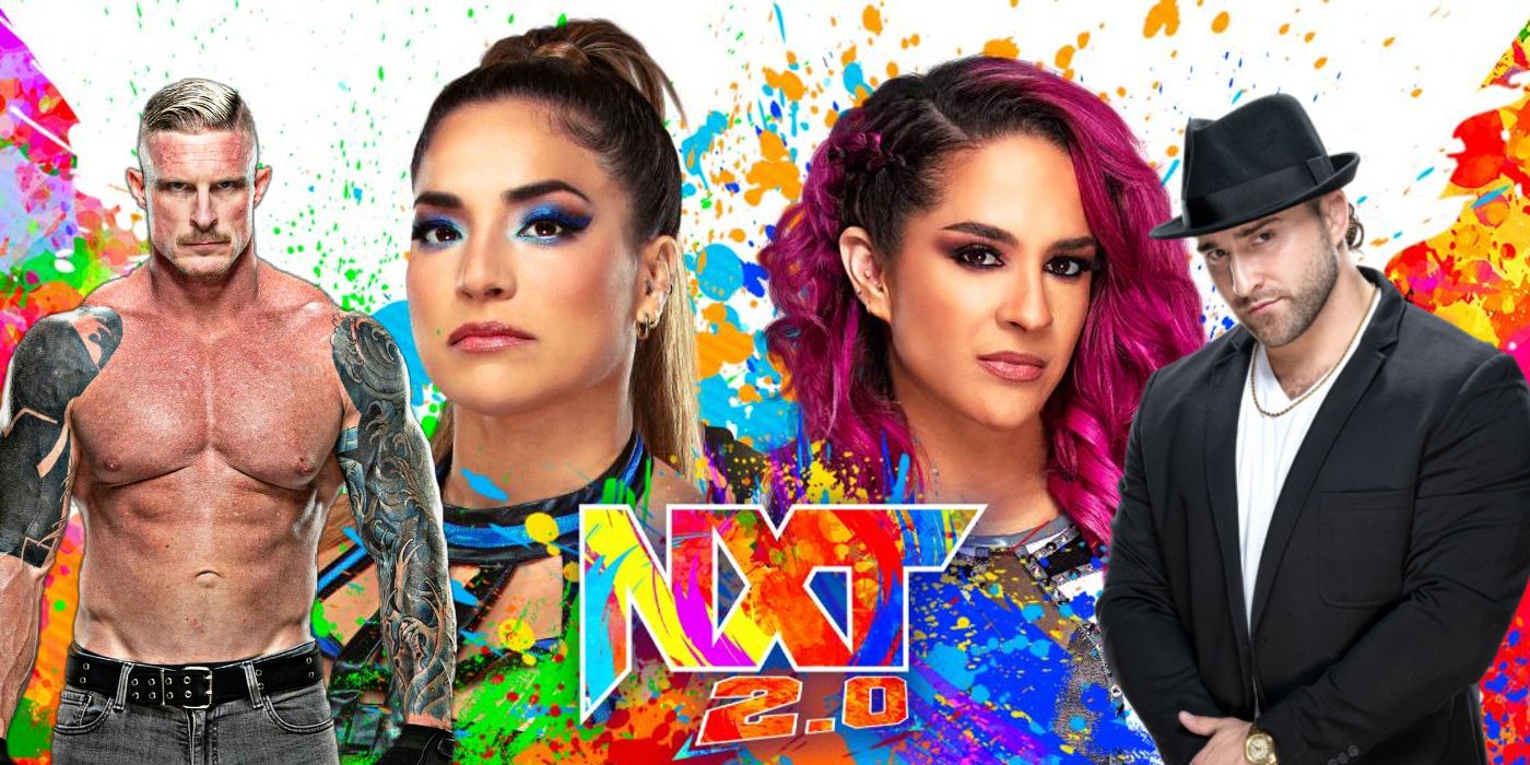 Tony D'Angelo, Dexter Lumis, Dakota Kai, and Raquel Gonzalez on the November 16 edition of WWE NXT 2.0