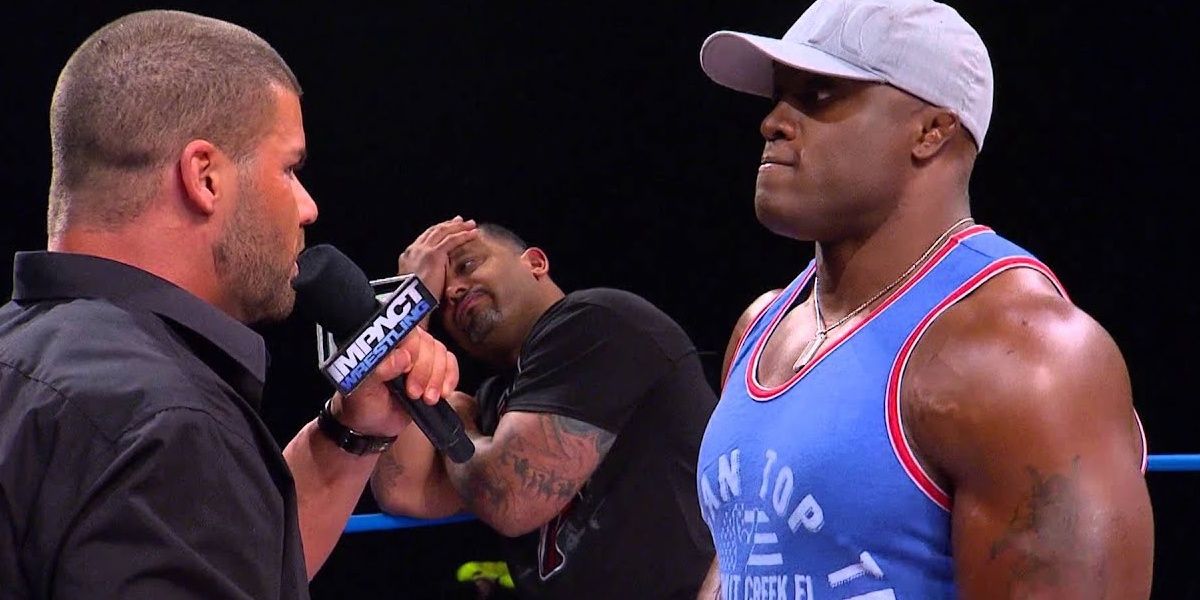 Bobby Lashley facing off with Bobby Roode Cropped