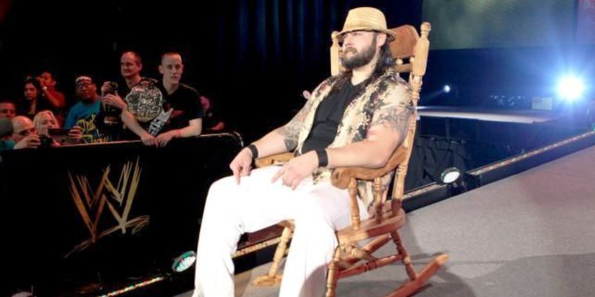 Bray Wyatt sitting in a rocking chair