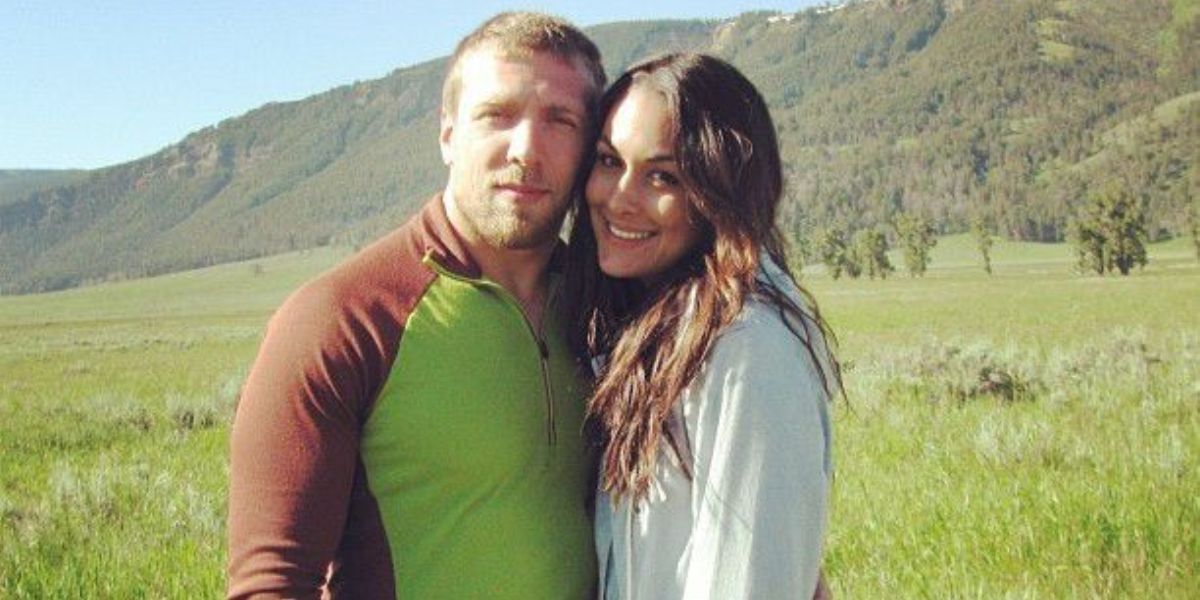 Bryan Danielson and Brie Bella when they were dating