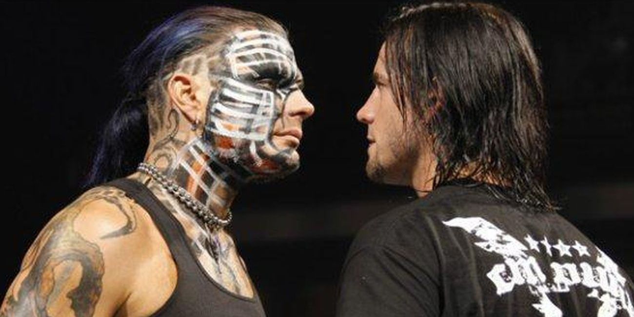 CM Punk and Jeff Hardy faceoff Cropped
