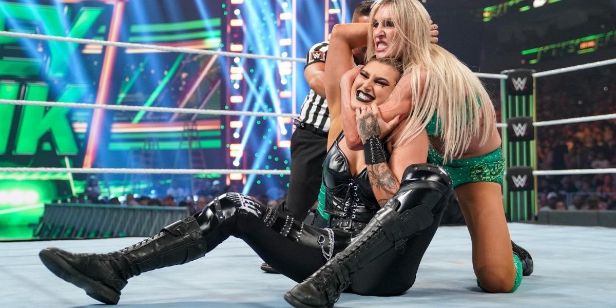 Charlotte Flair v Rhea Ripley Money in the Bank 2021 Cropped