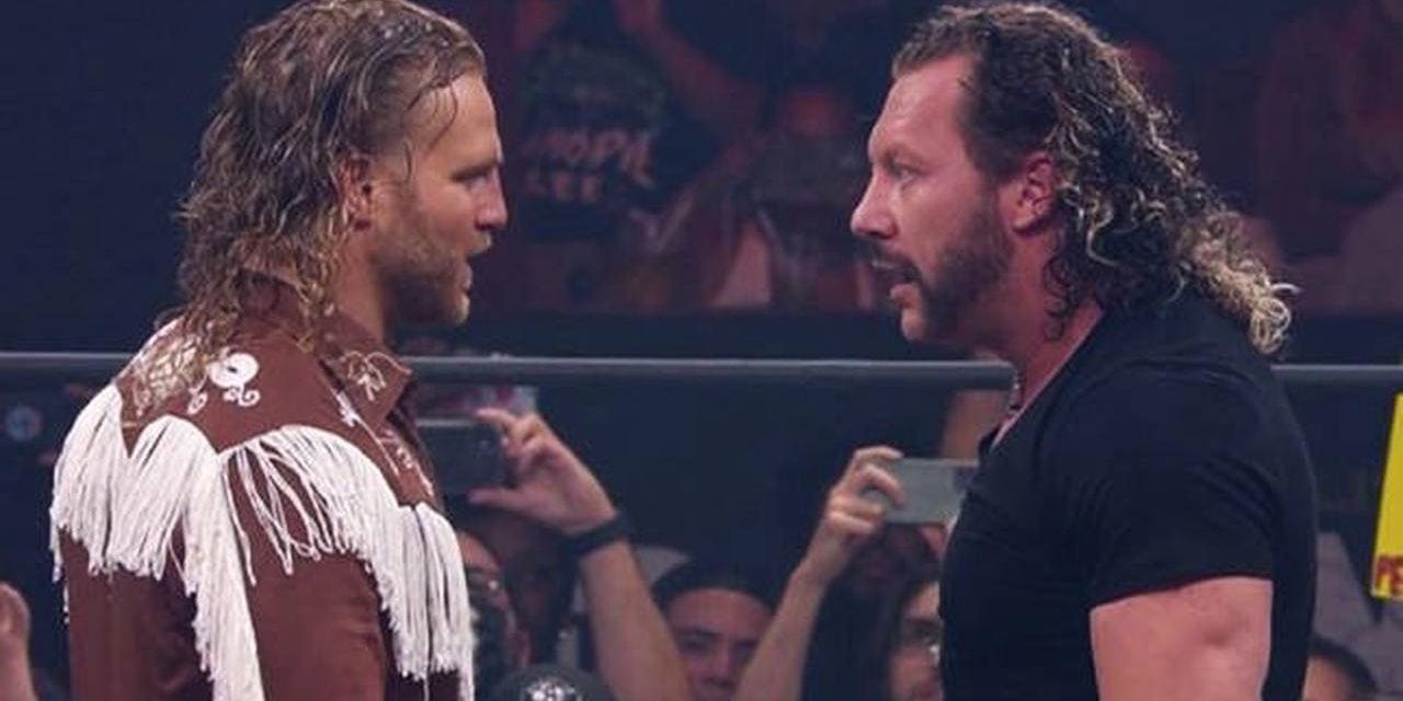 Hangman Page and Kenny Omega staredown Cropped