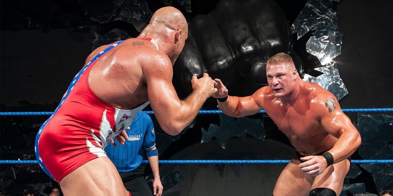 Kurt Angle Brock Lesnar Iron Man