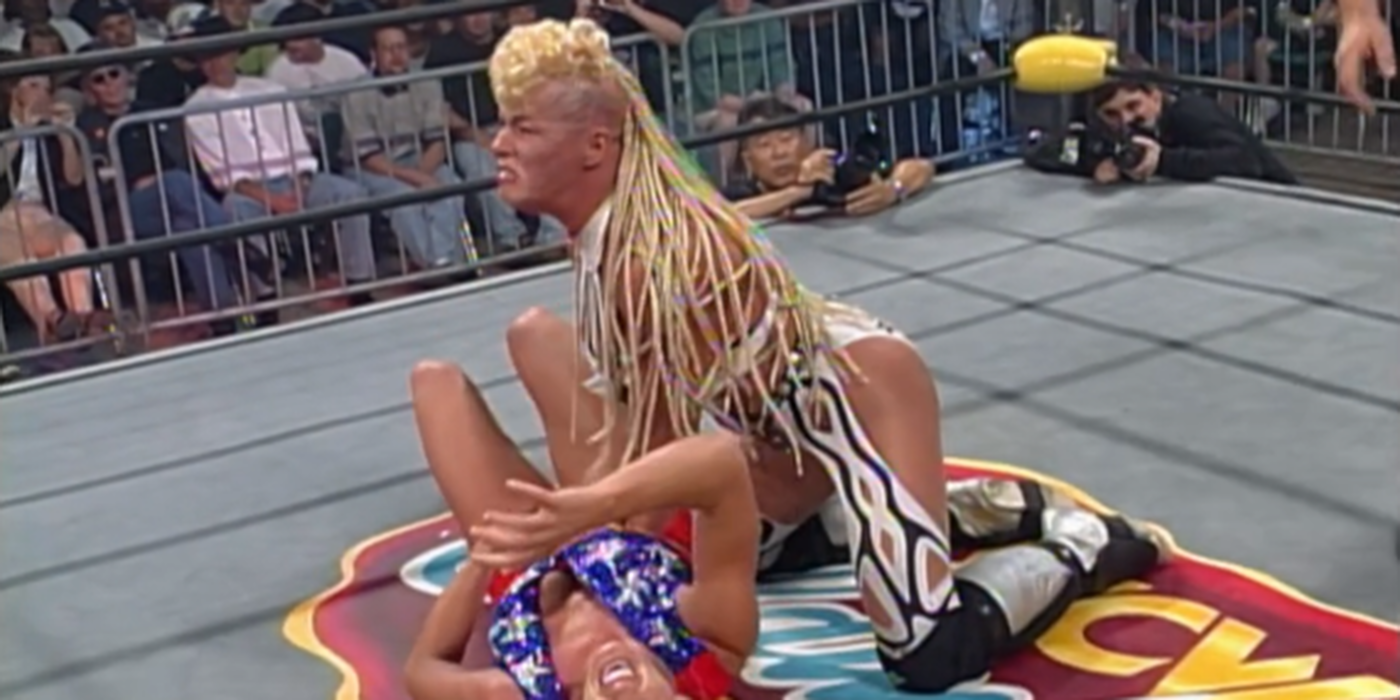 Luna Vachon and Madusa face off in WCW