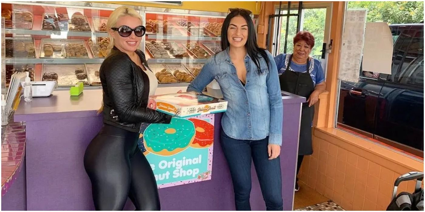 Mandy Rose and Sonya Deville Doughnut Store