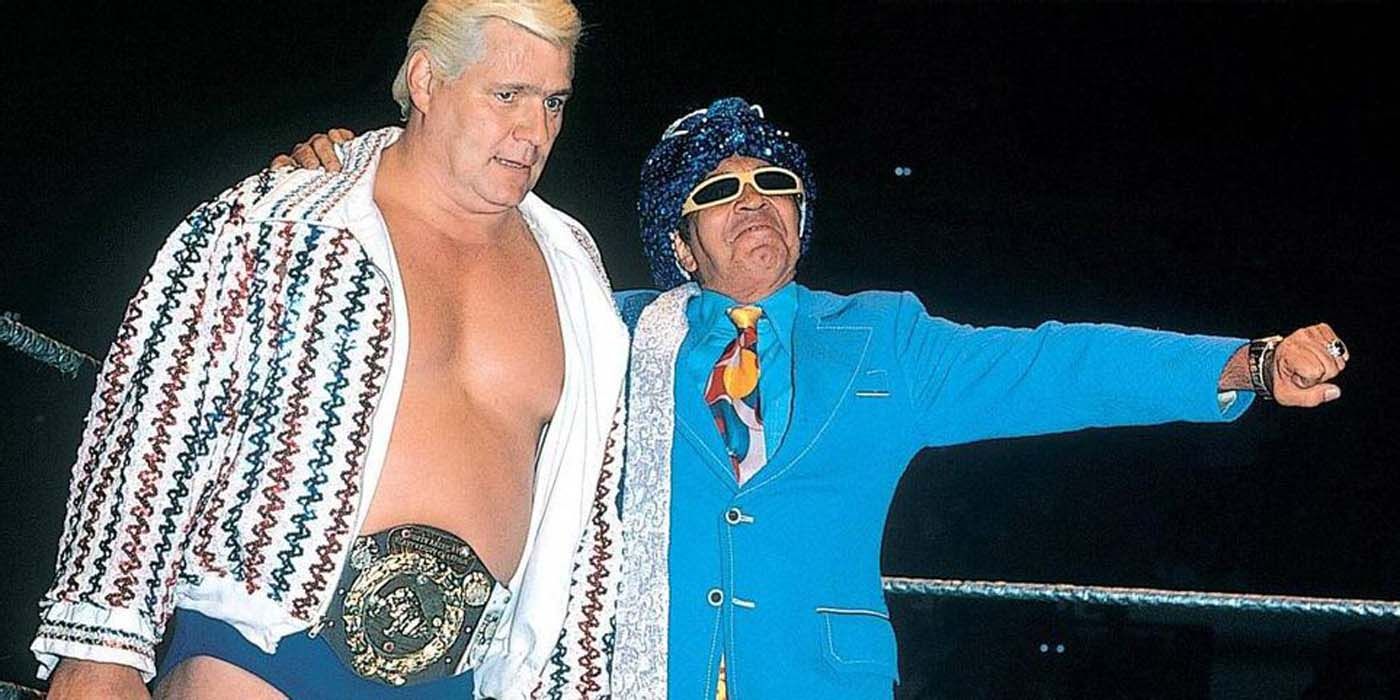 Pat Patterson with The Wizard as the IC Champion