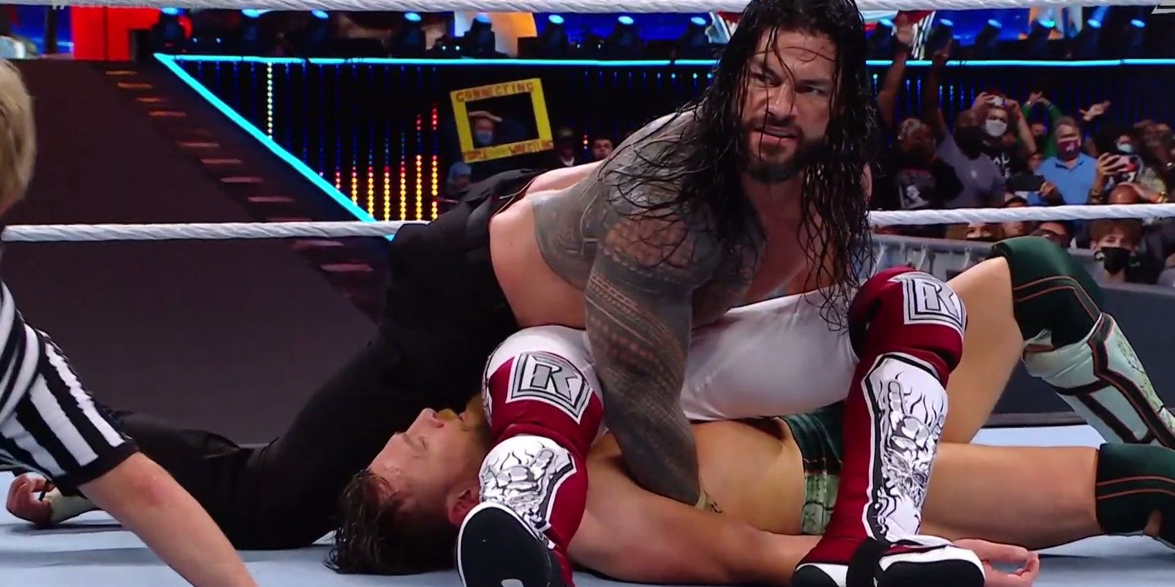 Roman Reigns Pins Edge Daniel Bryan WrestleMania
