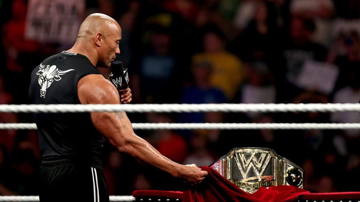 The Rock is unveilng WWE Title