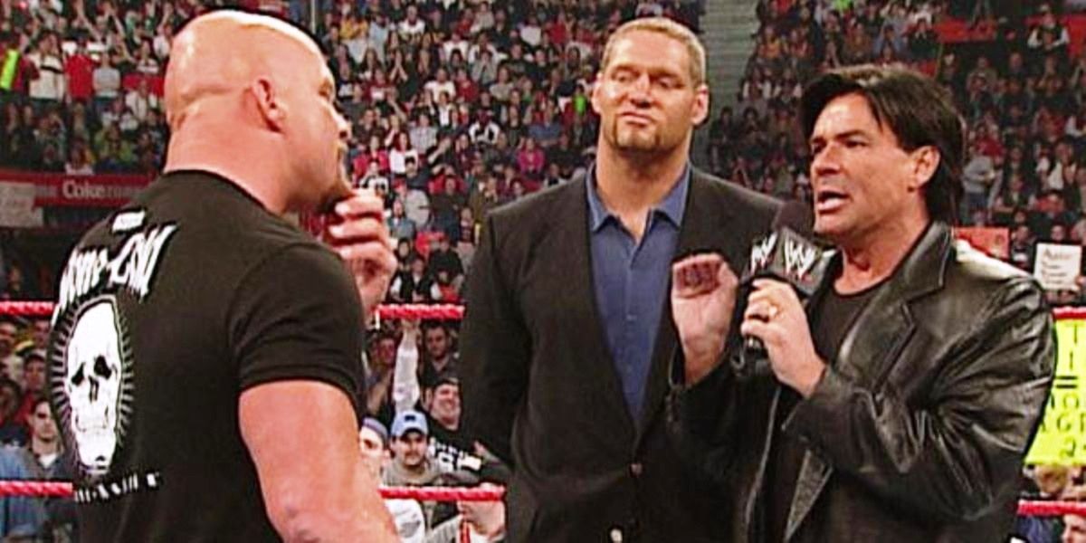 Val Venis with Eric Bischoff and Stone Cold Steve Austin