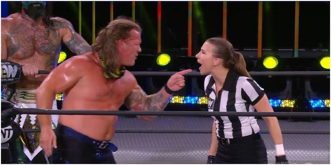 Aubrey Yelling At Chris Jericho