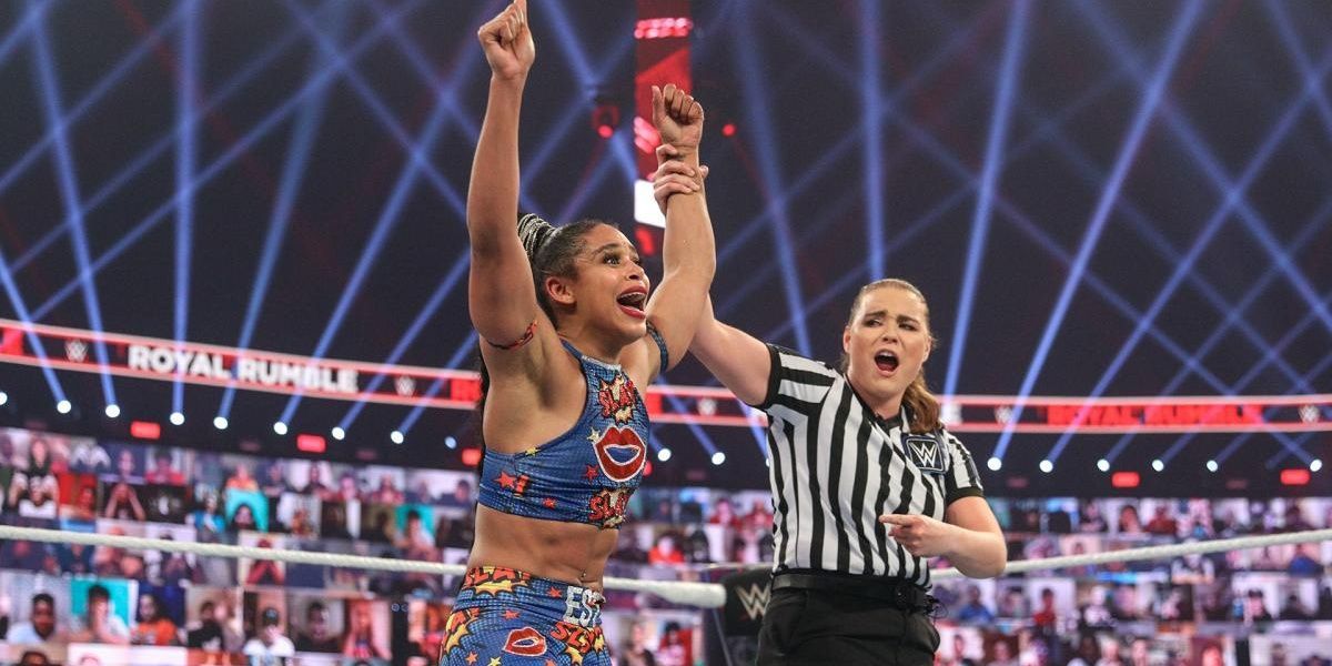 Bianca Belair wins the Womens Royal Rumble 2021