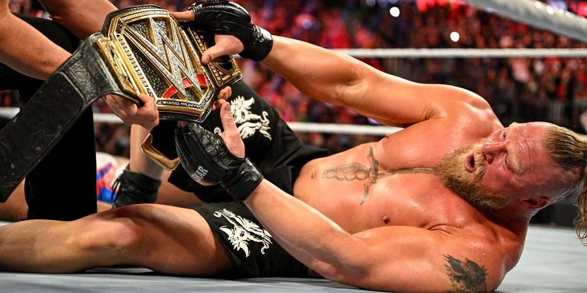 Brock Lesnar Wins The WWE Championship At Day 1