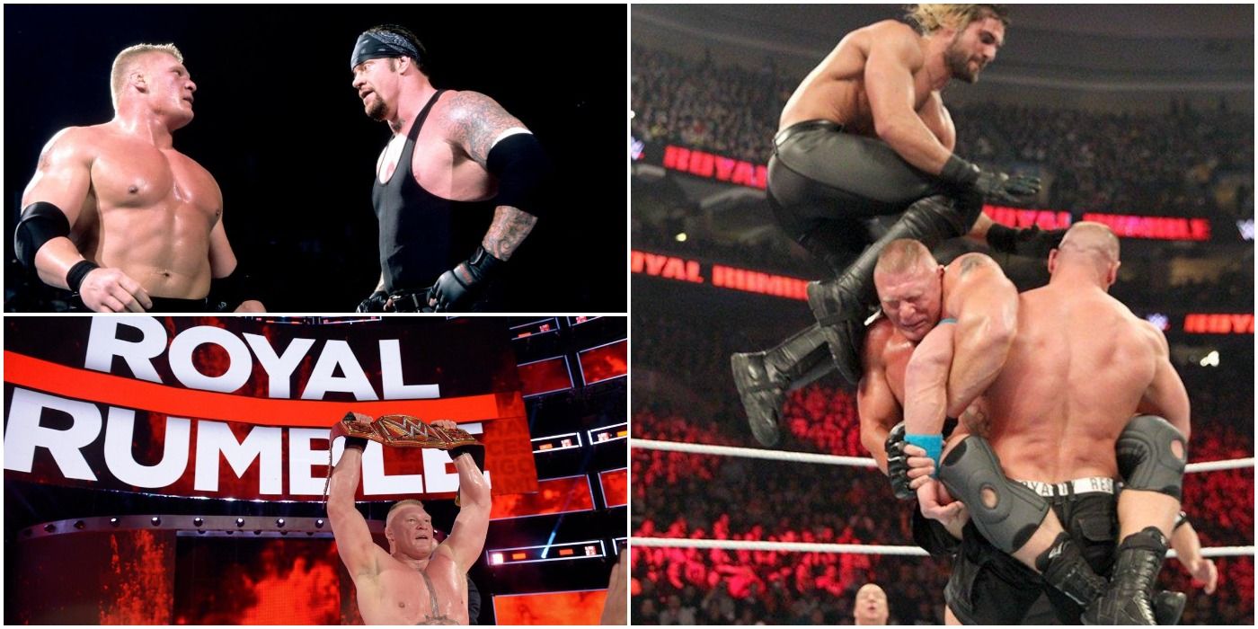 Every Brock Lesnar Match At The Royal Rumble, Ranked Featured Image