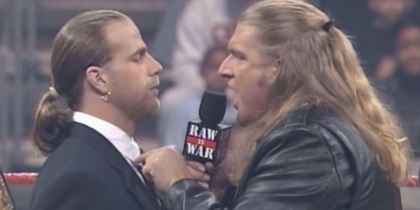HBK and HHH have a heated arguement