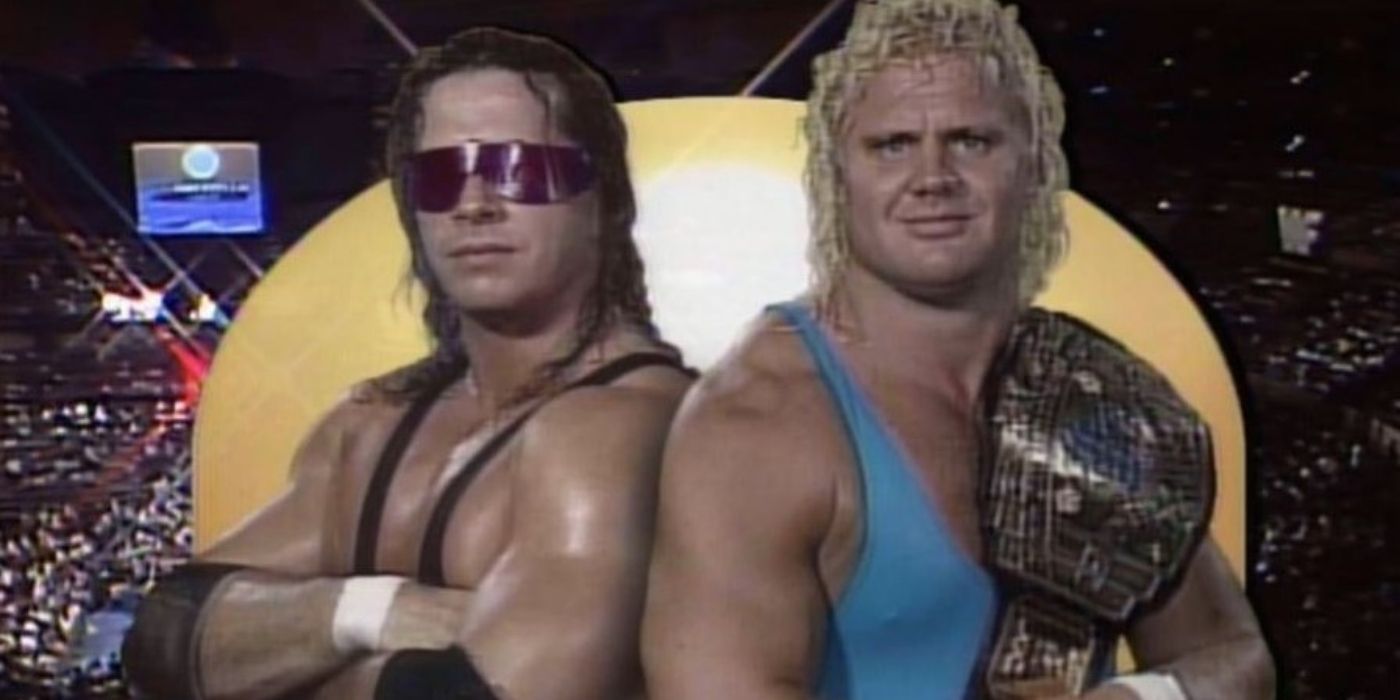 The pre-match graphic for SummerSlam 1991, featuring Bret Hart vs Mr. Perfect for the WWE Intercontinental Championship
