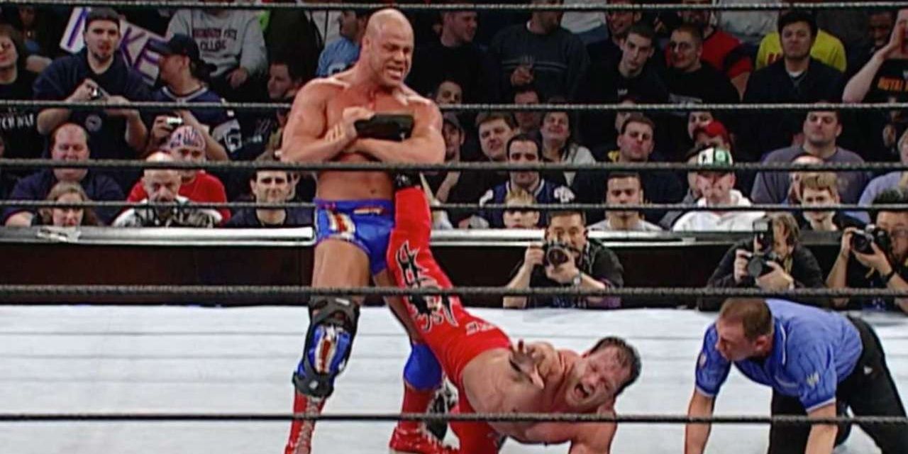 Kurt Angle v Chris Benoit Royal Rumble 2003 Cropped