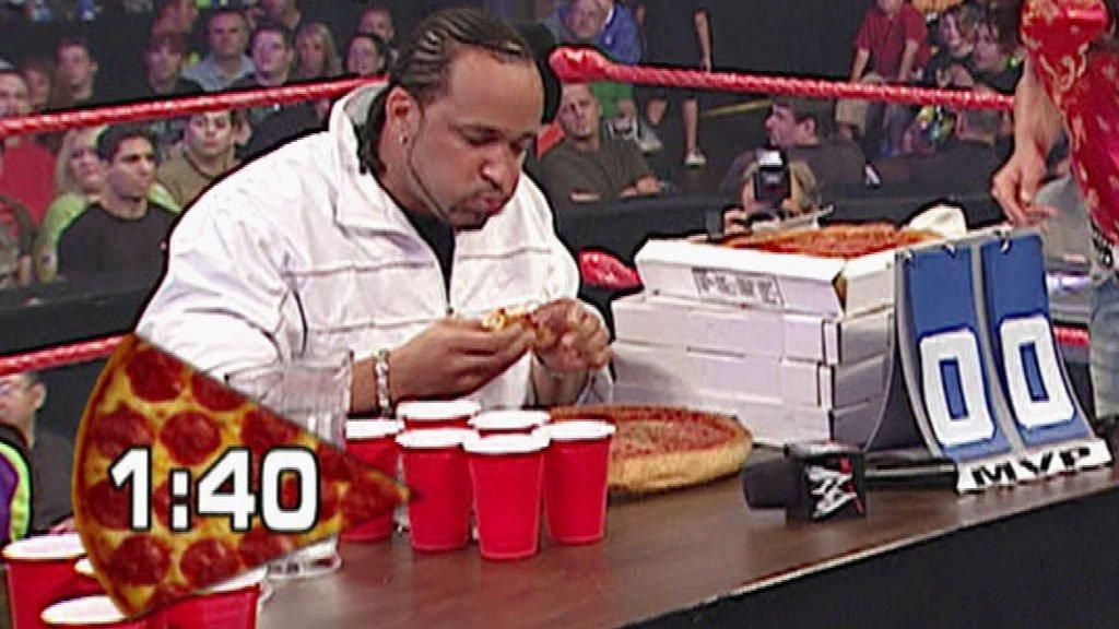 MVP Matt Hardy pizza eating contest