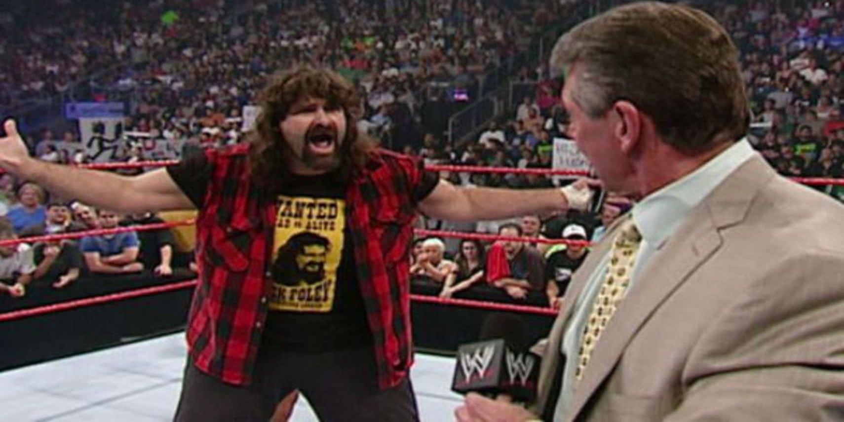 Mick Foley And Vince McMahon In The Ring