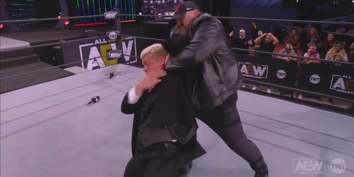 Taz Chokes Cody Rhodes AEW