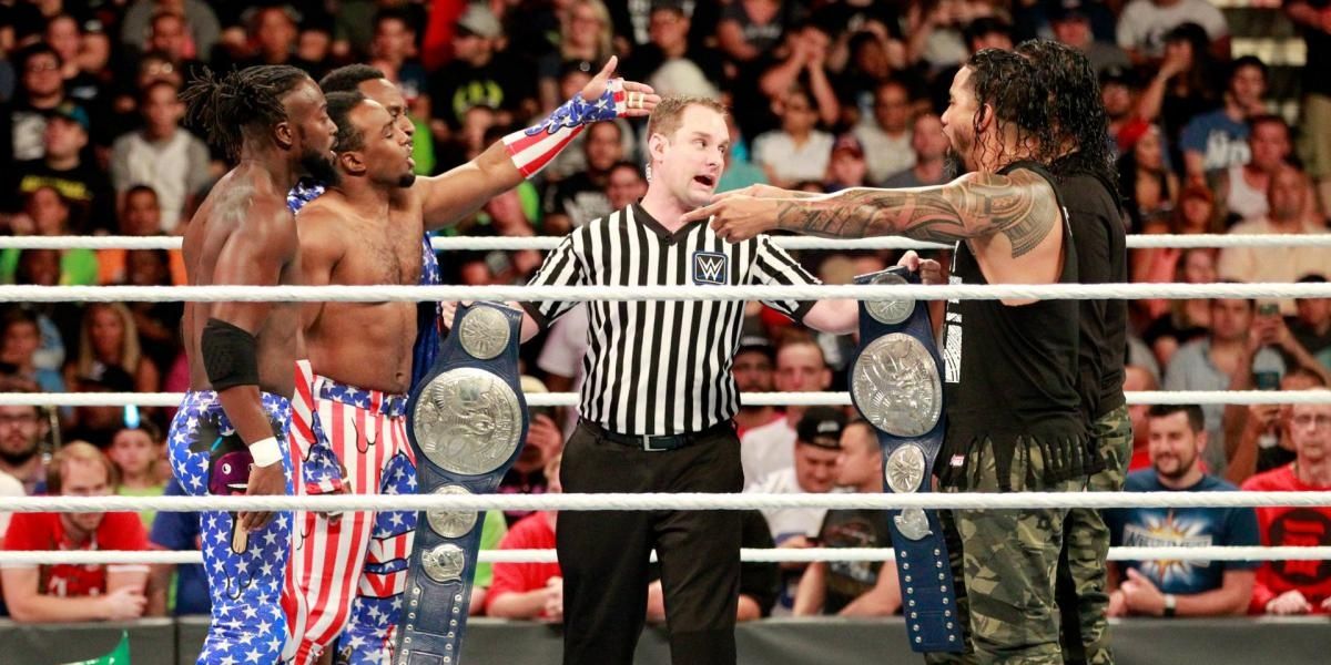 The Usos v The New Day Battleground 2017 Cropped