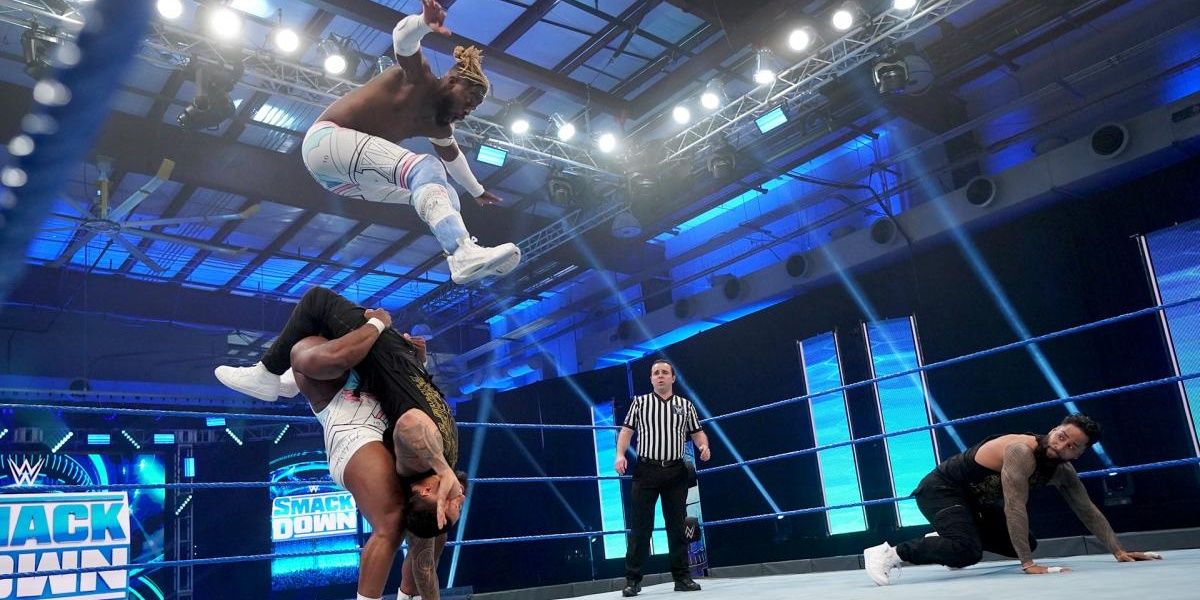 The Usos v The New Day SmackDown March 27, 2020 Cropped